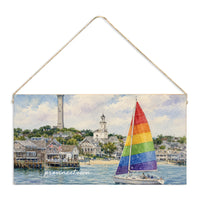Provincetown Pride Sailboat Twine Sign