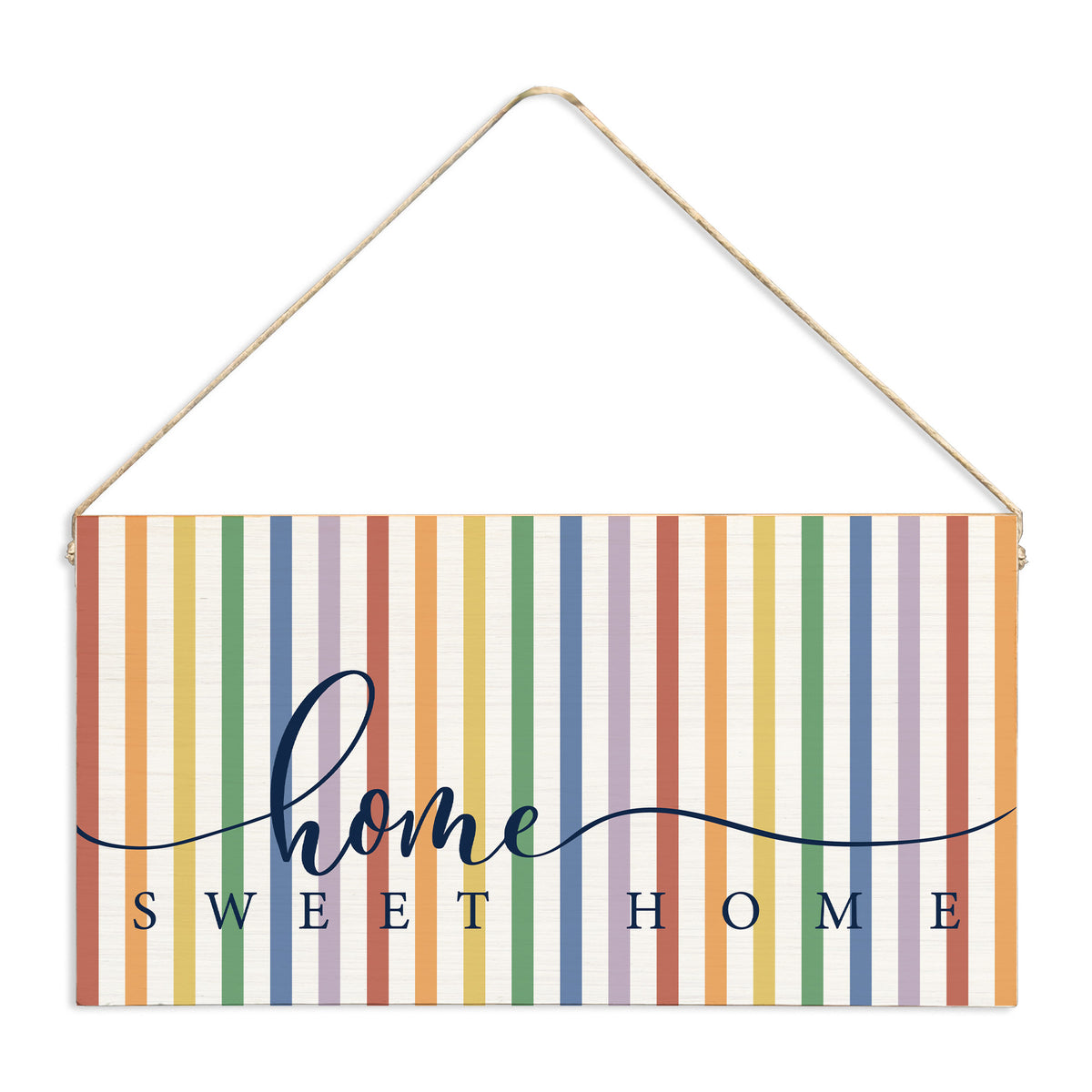 Rainbow Home Sweet Home Twine Sign