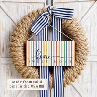 Rainbow Home Sweet Home Twine Sign
