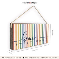 Rainbow Home Sweet Home Twine Sign
