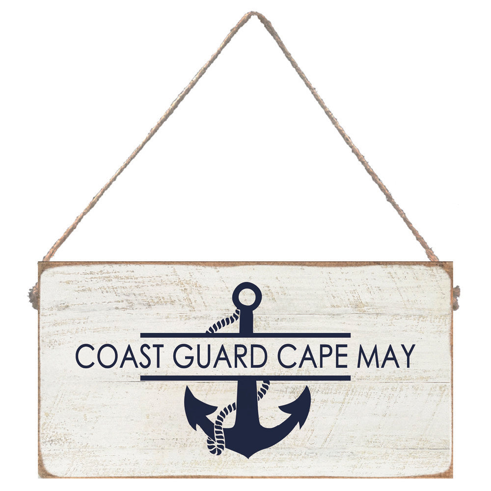 Coast Guard Cape May Twine Hanging Sign