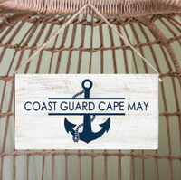 Coast Guard Cape May Twine Hanging Sign