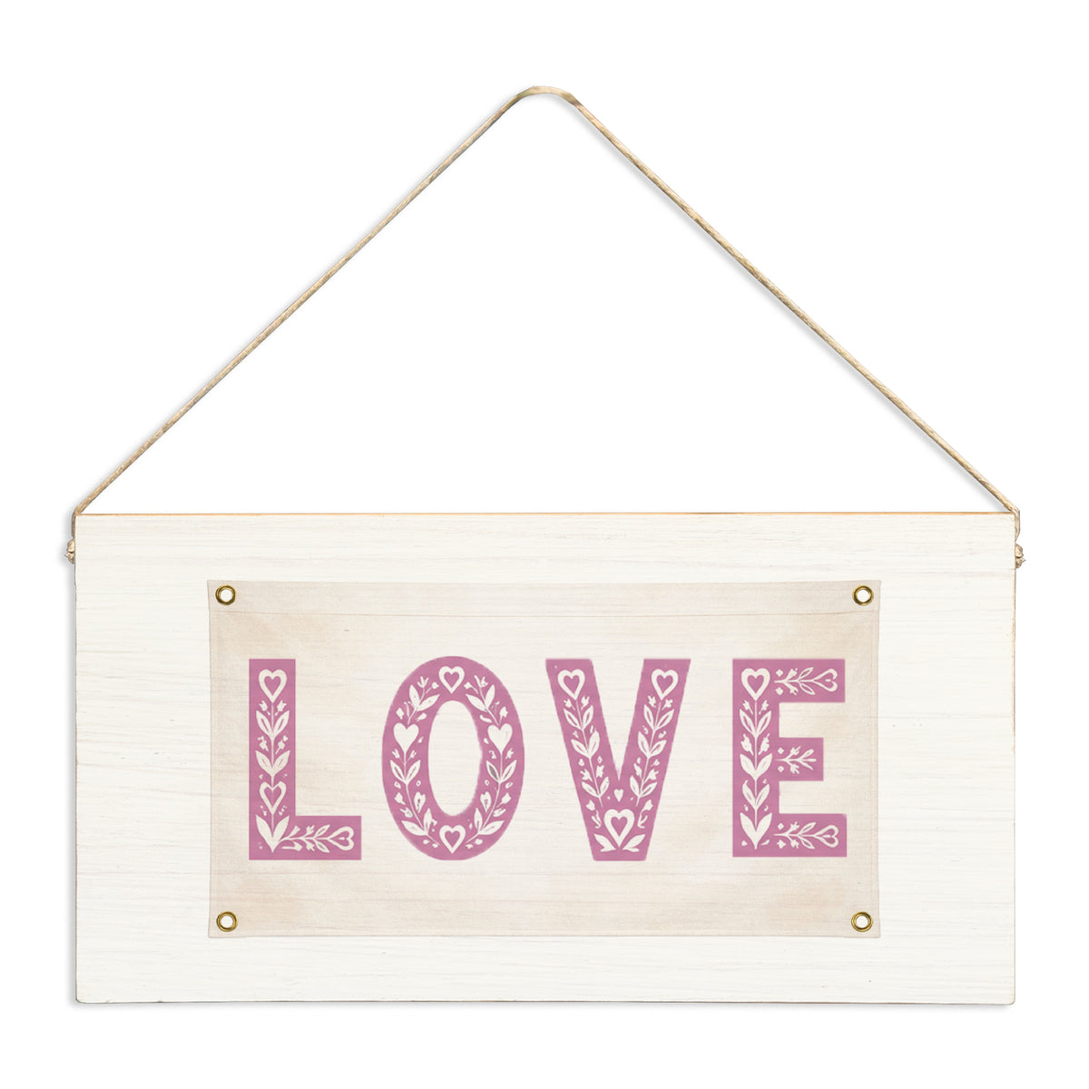 Love Flag Twine Sign