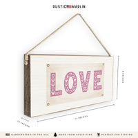Love Flag Twine Sign