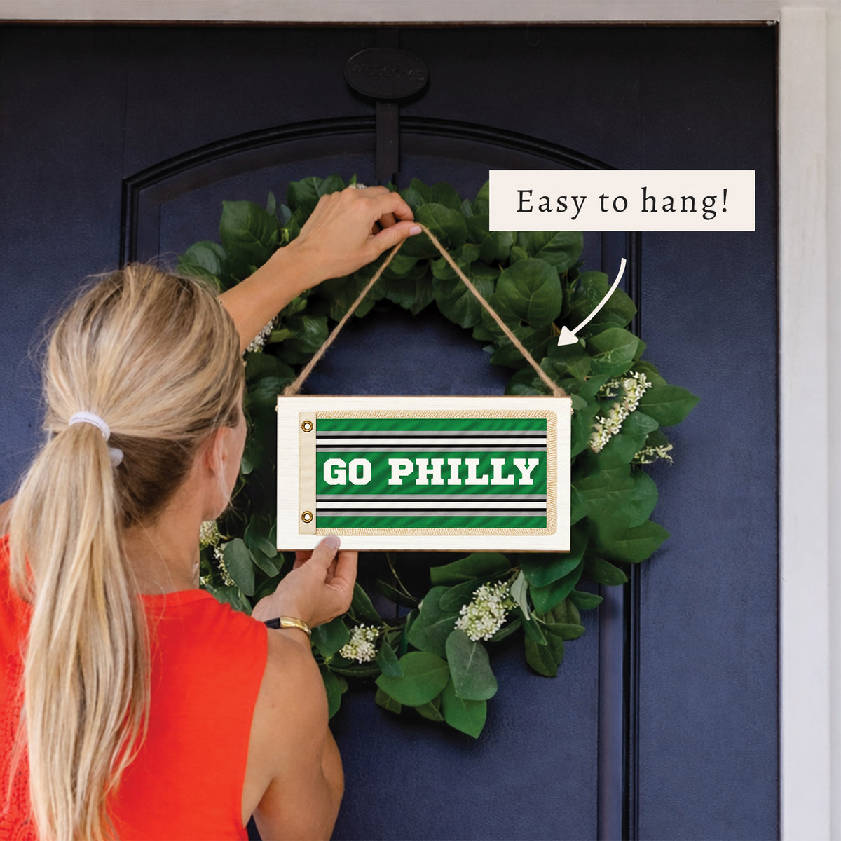 Go Philly Flag Twine Sign