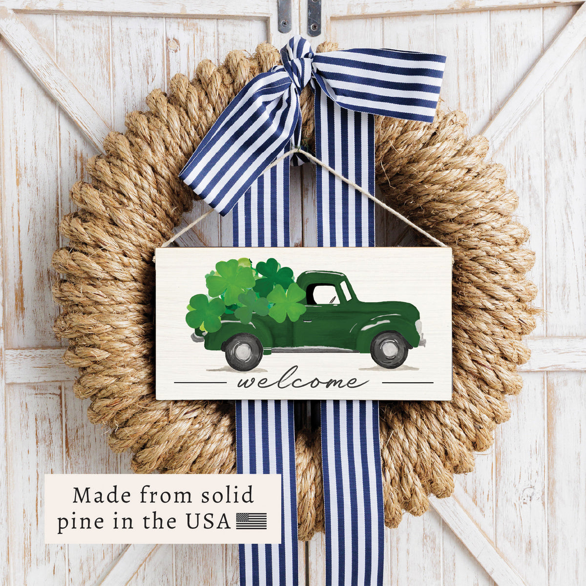 Shamrock Truck Twine Sign