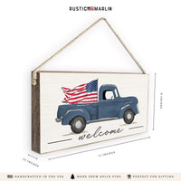 Flag Truck Twine Sign
