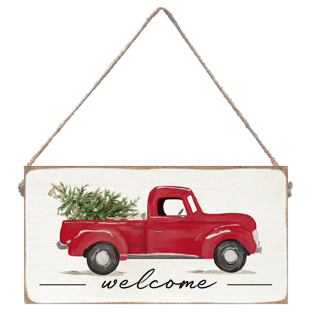 Christmas Tree Truck Twine Sign