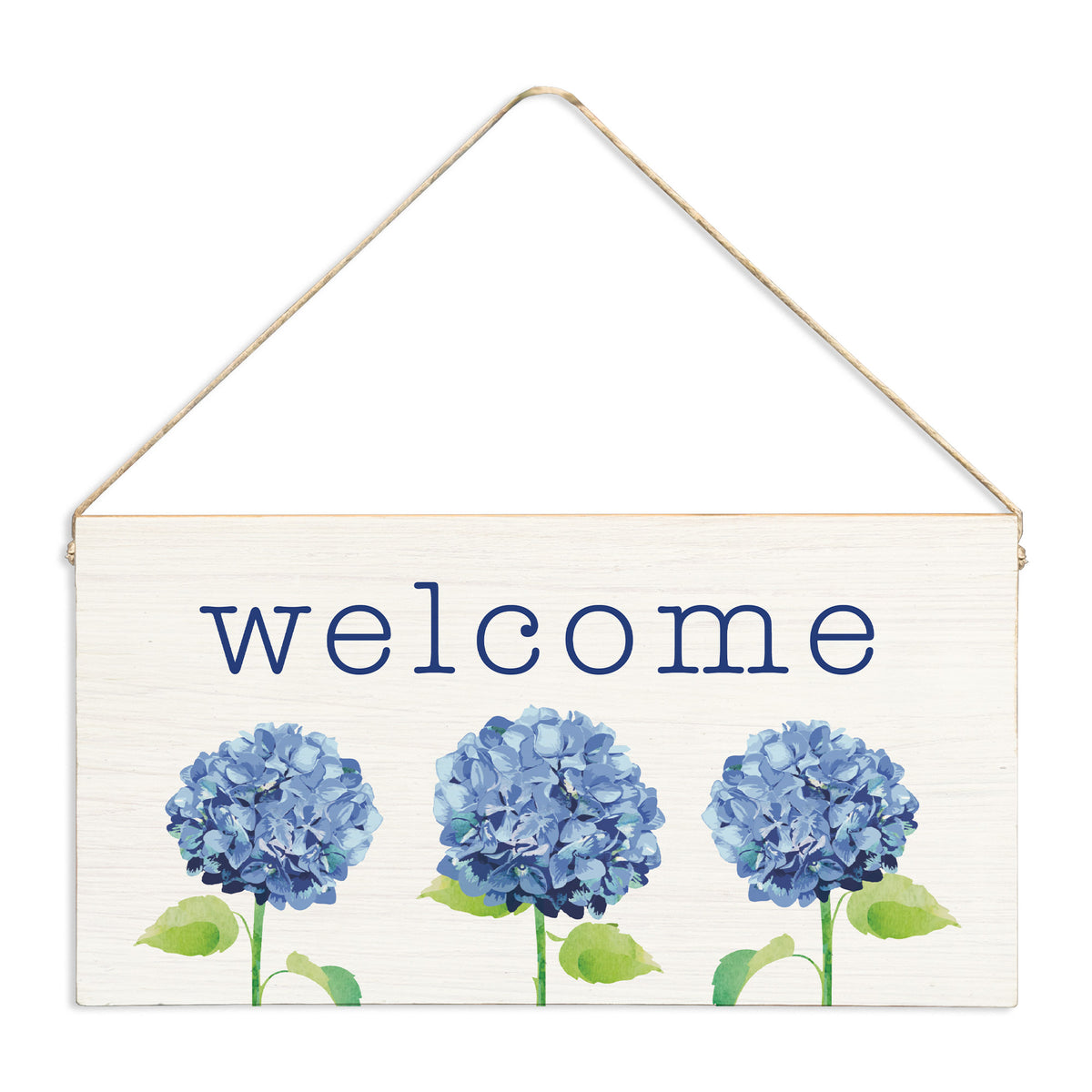 Hydrangea Welcome Twine Sign