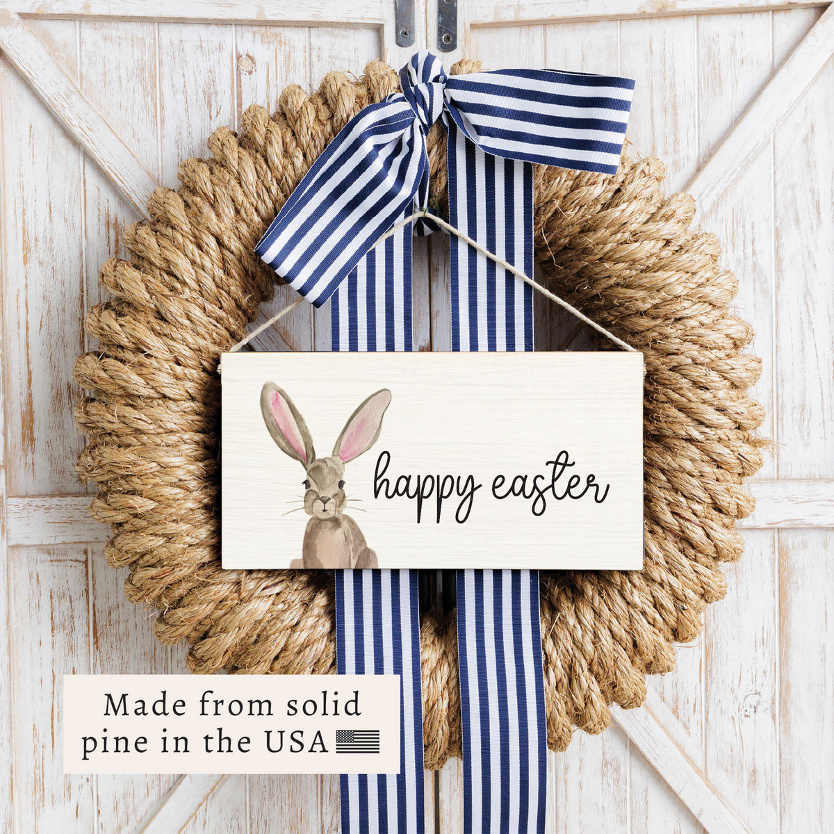 Happy Easter Bunny Twine Sign