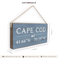 Cape Coordinates Twine Sign
