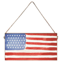 Watercolor Flag Twine Hanging Sign