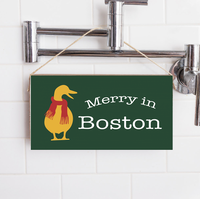 Holiday Duckling Twine Sign