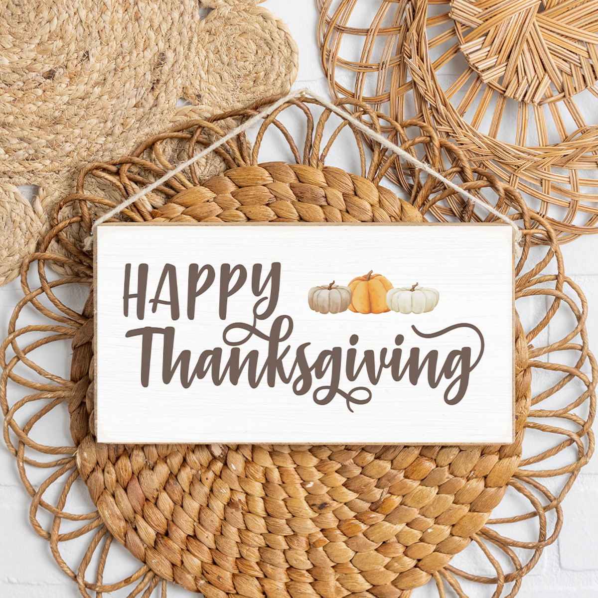 Happy Thanksgiving Twine Sign
