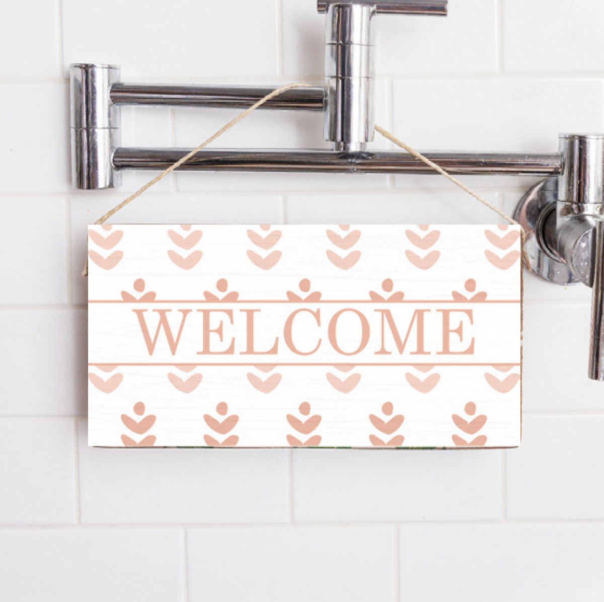 Repeating Floral Twine Sign