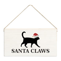Santa Cat Twine Sign