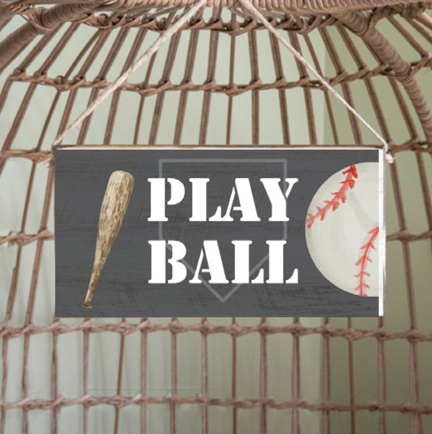 Baseball Twine Sign