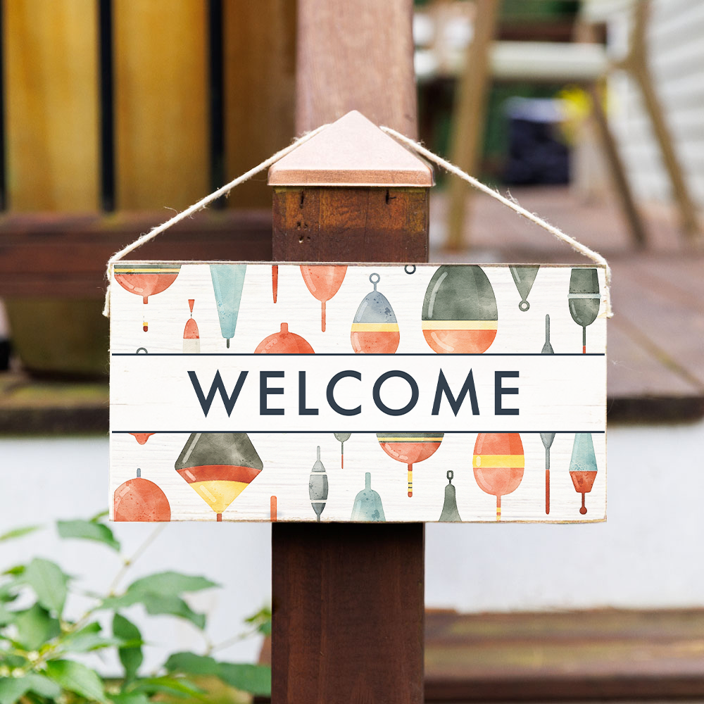 Welcome Buoy Twine Sign
