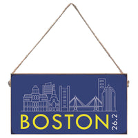 Boston  Skyline 26.2 Twine Sign