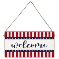 Star Spangled Welcome Twine Sign
