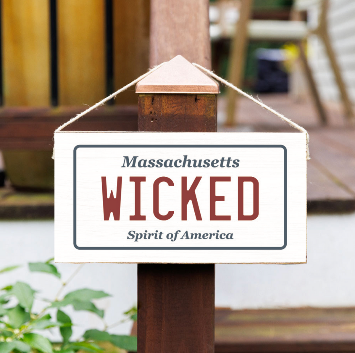 Wicked License Plate Twine Sign