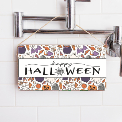 Spooky Happy Halloween Twine Sign