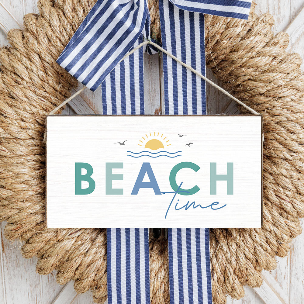 Beach Time Twine Sign