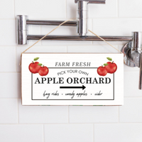 Vintage Apple Orchard Welcome Twine Sign