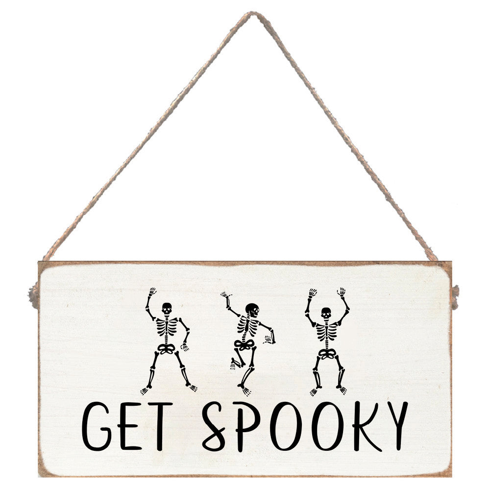 Get Spooky Skeleton Twine Sign
