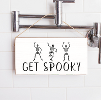 Get Spooky Skeleton Twine Sign