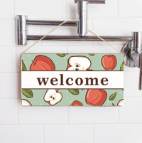 Welcome Apple Twine Sign