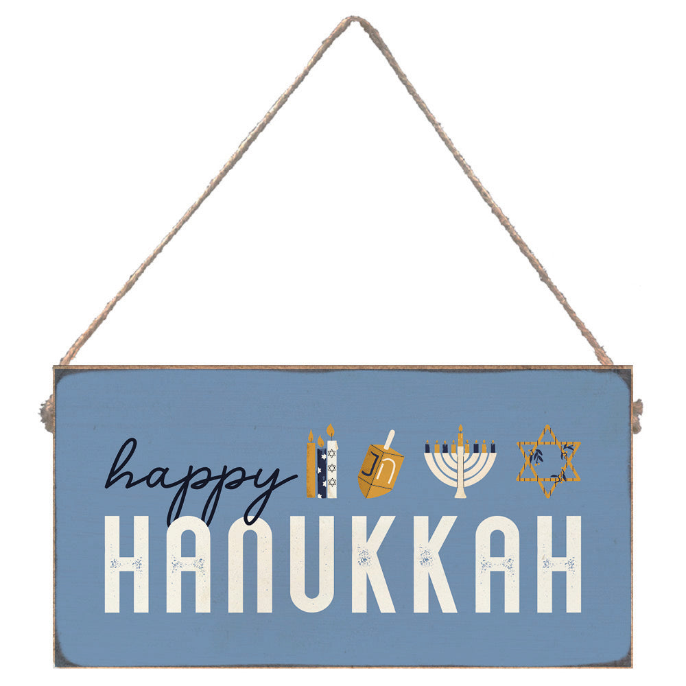 Happy Hanukkah Twine Sign