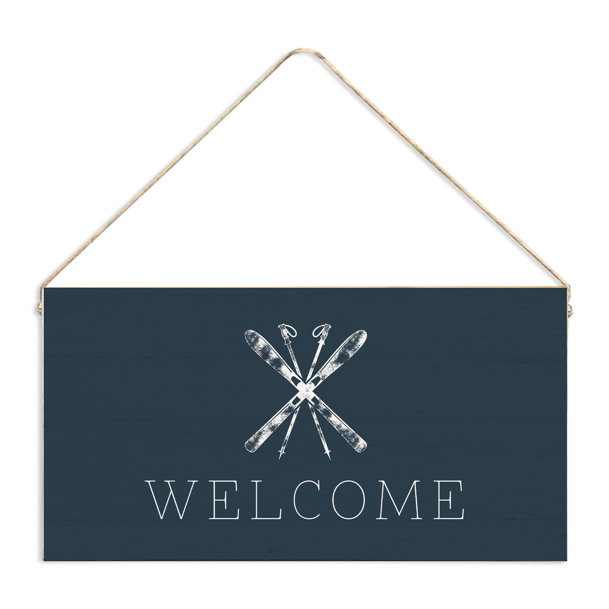 Skis Welcome Twine Sign