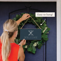 Skis Welcome Twine Sign