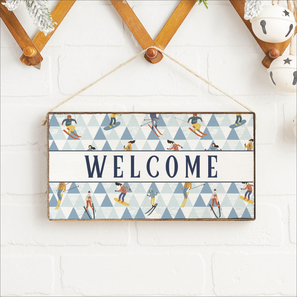 Modern Mountain Twine Sign