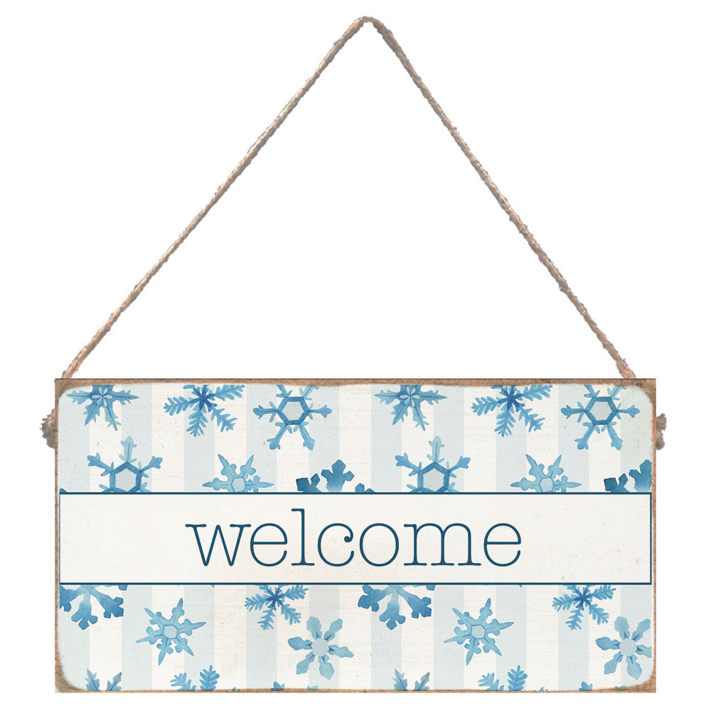 Snowflake Welcome Twine Sign