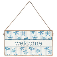 Snowflake Welcome Twine Sign