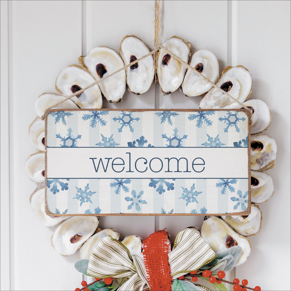 Snowflake Welcome Twine Sign
