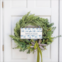 Snowflake Welcome Twine Sign