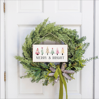 Merry & Bright Festive Christmas Trees Twine Sign