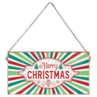 Merry Christmas Festive Stripe Twine Sign