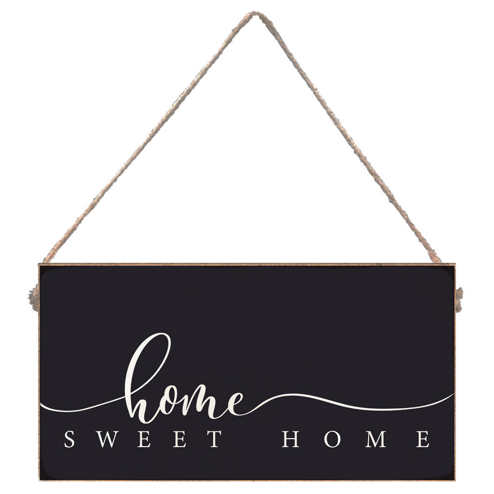 Dark Navy and White Home Sweet Home Twine Sign