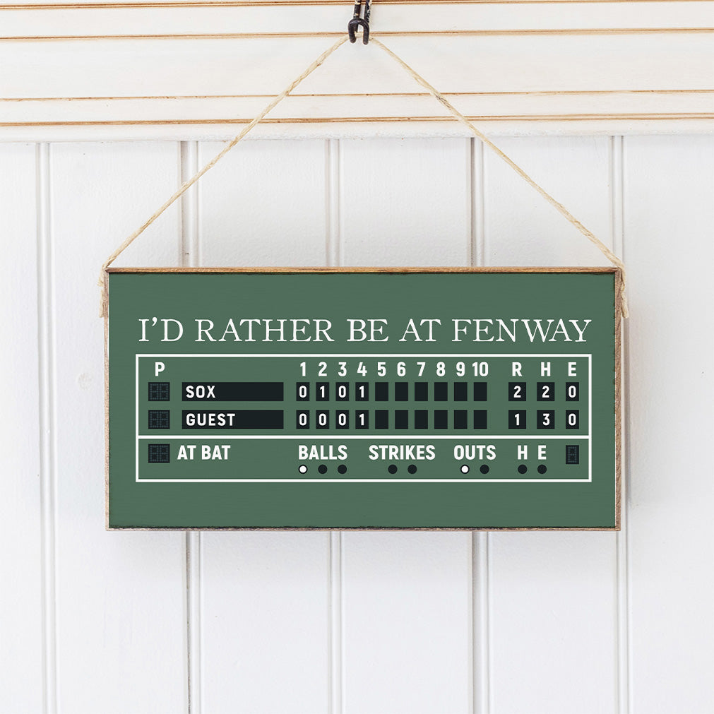 Fenway Scoreboard Twine Sign