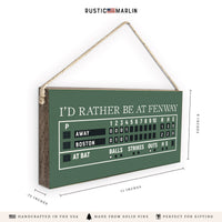 Fenway Scoreboard Twine Sign