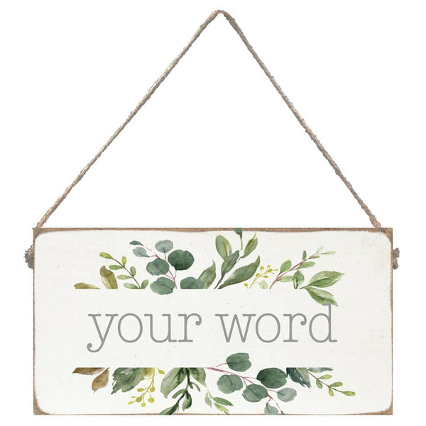 Split Greenery Personalized Twine Sign