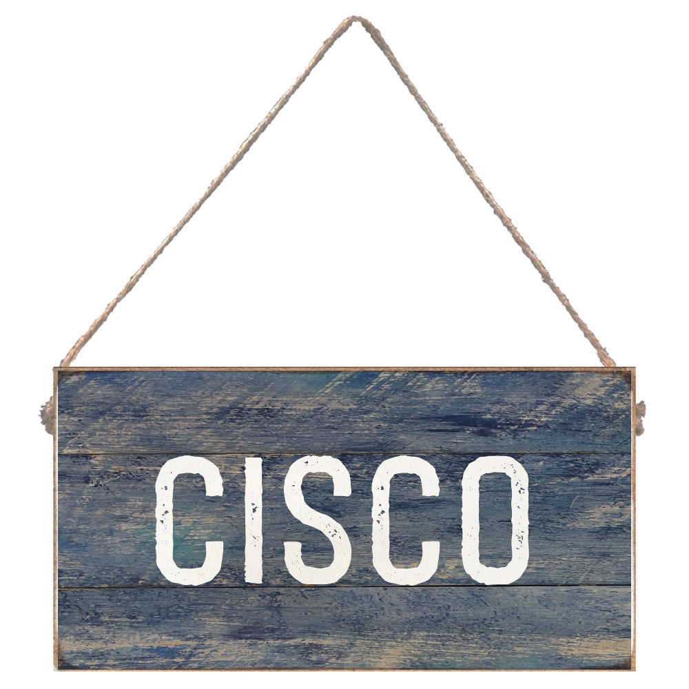 Your Word Washed Personalized Blue Twine Sign