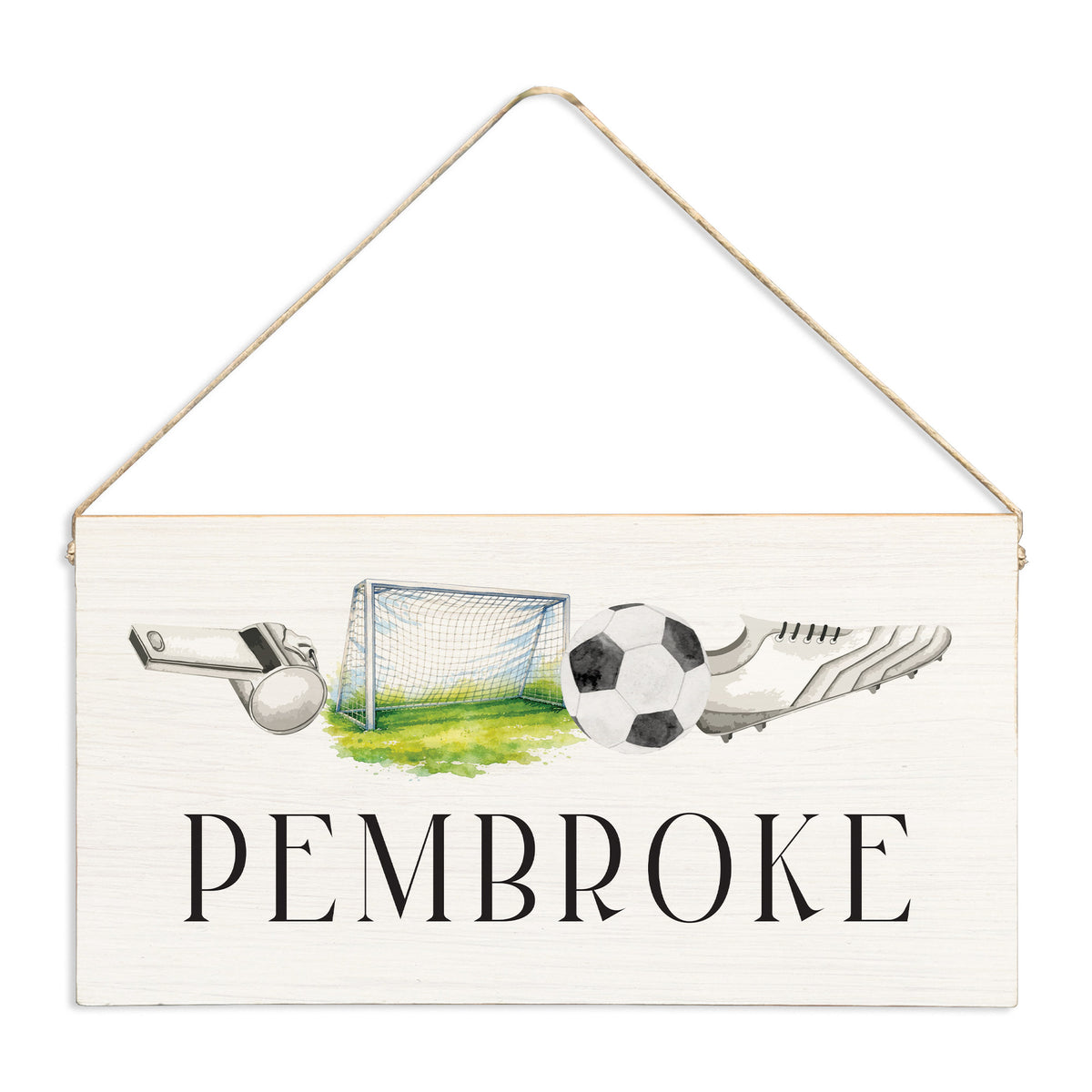Soccer Icons Personalized Twine Sign