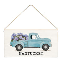 Hydrangea Truck Personalized Twine Sign