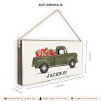 Apple Truck Personalized Twine Sign