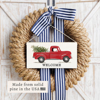 Christmas Tree Truck Personalized Twine Sign
